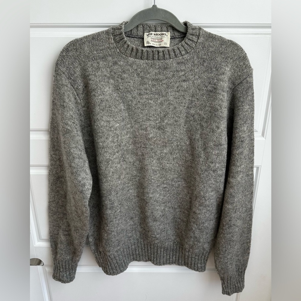Lord Jeff The Moors Vintage 100% Shetland Wool Sweater Size Medium.
